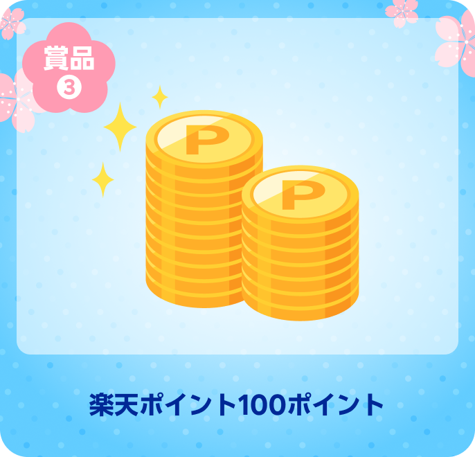 賞品3 楽天ポイント100ポイント