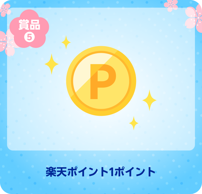 賞品5 楽天ポイント1ポイント